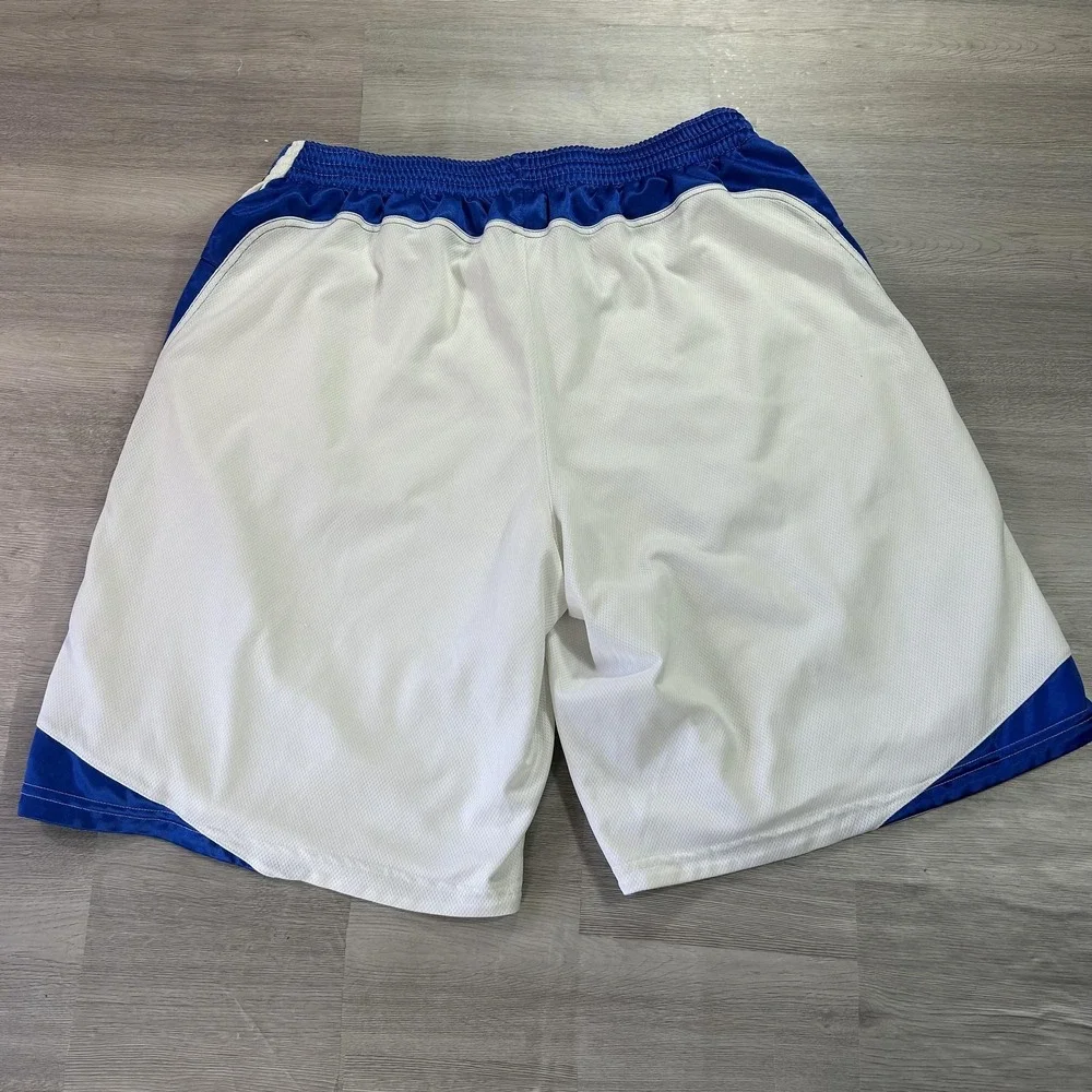 VTG Duke Blue Devils‎ Shorts Mens XL White NCAA Basketball NikeFIT Dry Authentic